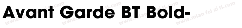 Avant Garde BT Bold字体转换
